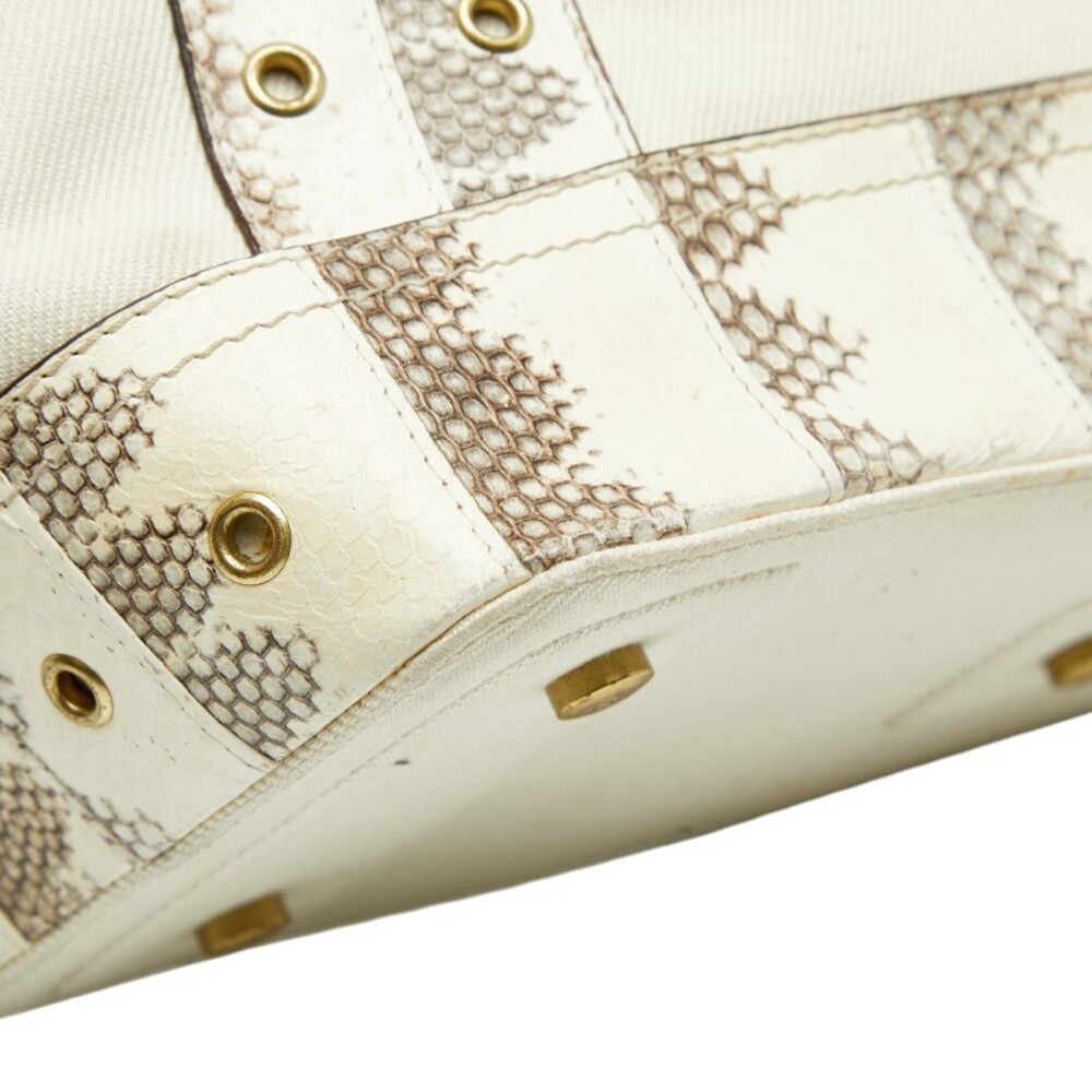 Dior logo handbag tote bag white Ivory leather - Picture 5 of 9